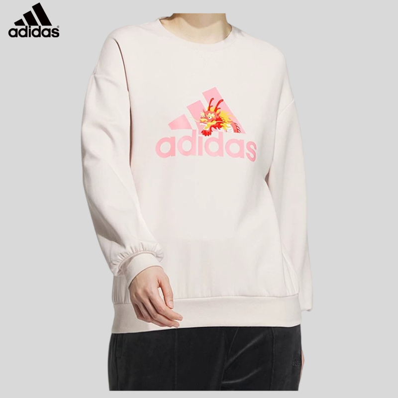 Street Fashion Adidas - هودي أديداس فضفاض من قماش الفرنش