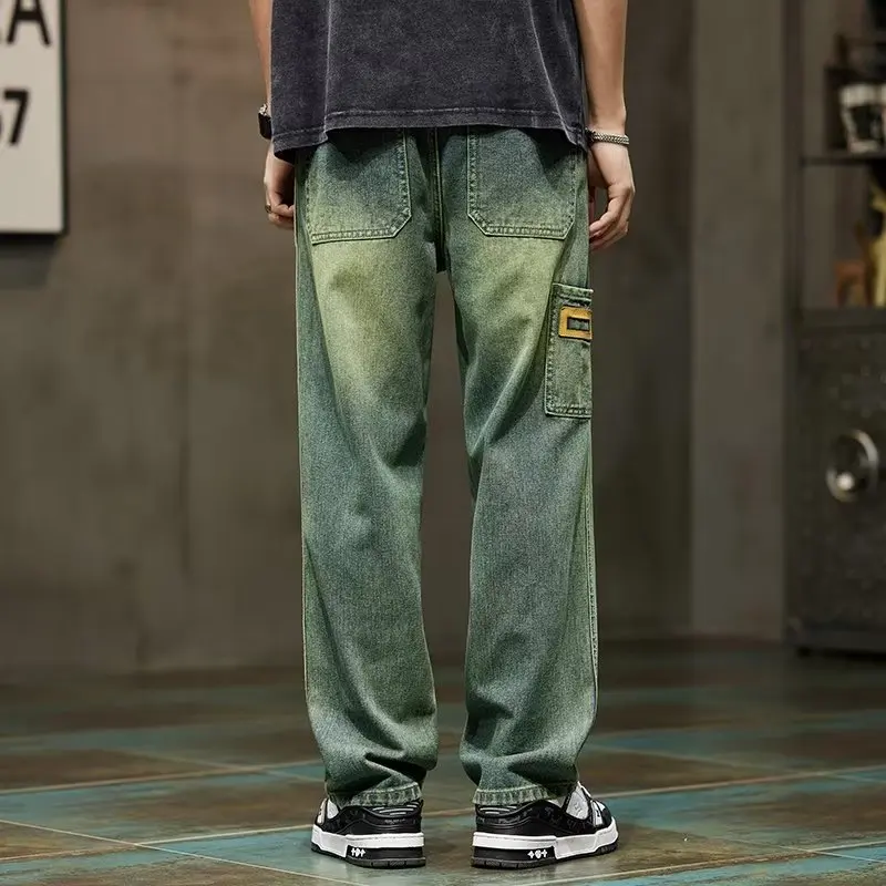 Street Fashion Of Japan - الكورية موضة خمر الجينز الرجال السراويل