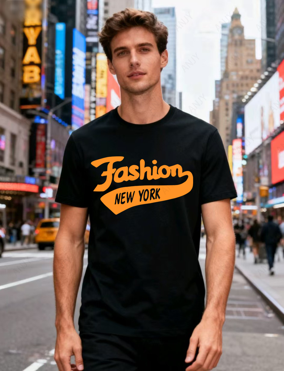 تي شيرت بطباعة حروف على طراز ش - مراجعة Street Fashion New York وسعره
