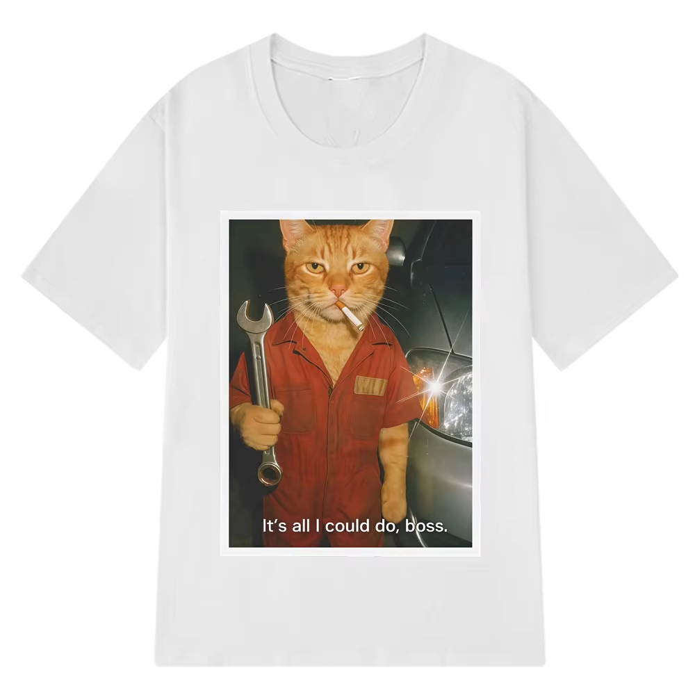 تي شيرت نسائي بتصميم قطة مضحكة - مراجعة Fashion Street Cat وسعره
