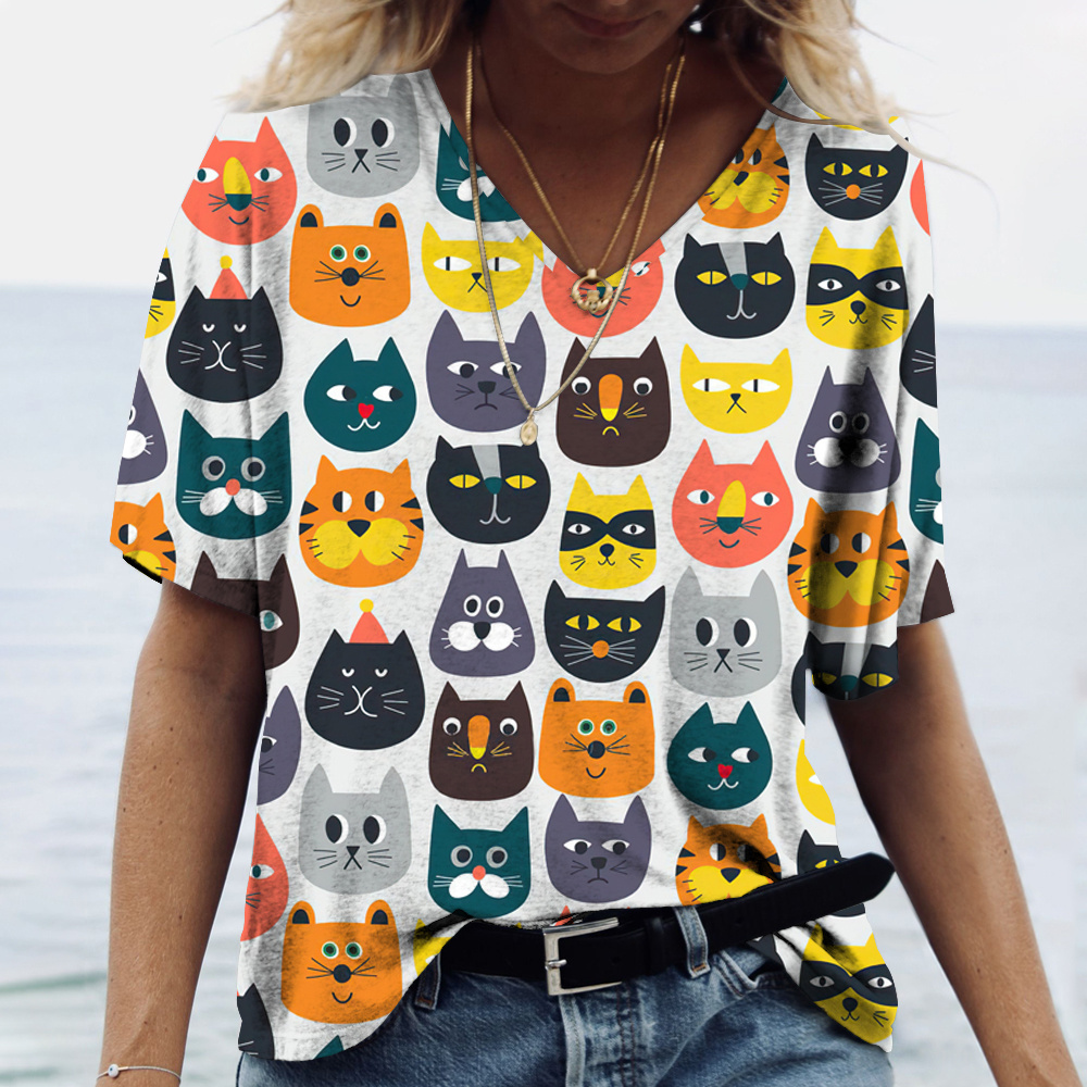قمصان نسائية أنيقة بياقة على ش - مراجعة Fashion Street Cat وسعره